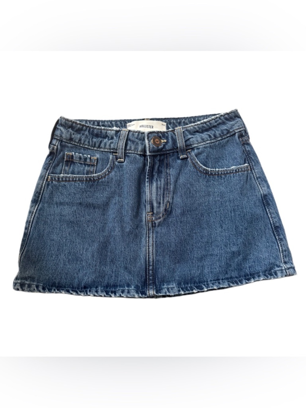 Y2K Hollister Denim Micro Mini Western Festival Skirt Size 24